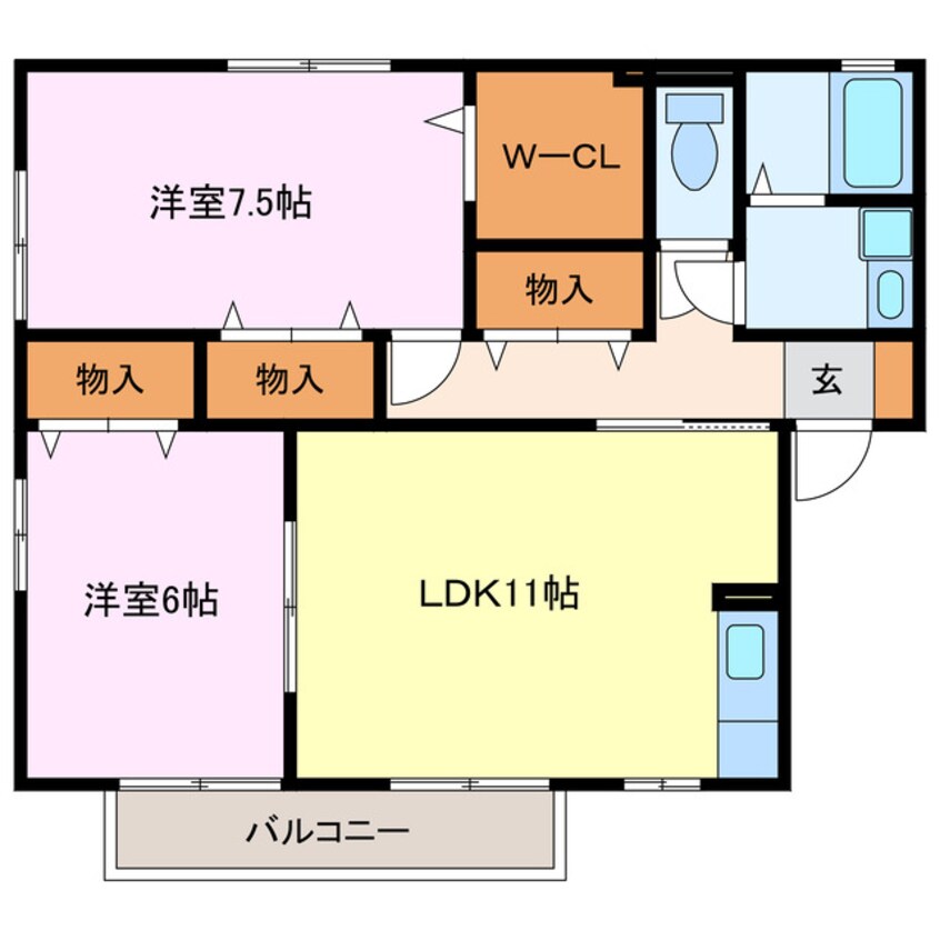 間取図 グランヴェールＡ