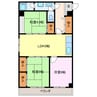 アポロ第二万恵マンション 3LDKの間取り