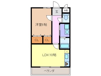 間取図 アンプルール　リーブル　桜田