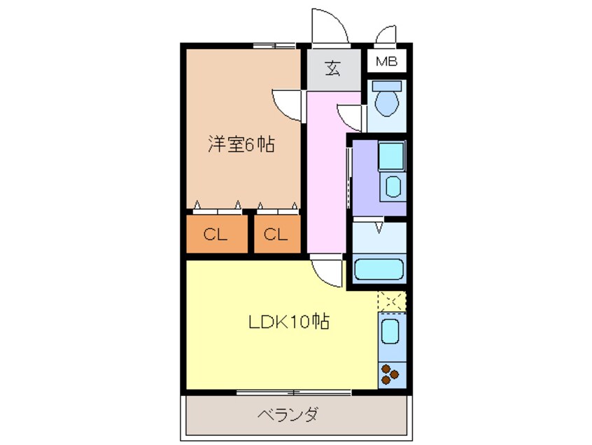 間取図 アンプルール　リーブル　桜田