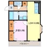 名鉄犬山線/上小田井駅 徒歩6分 4階 築21年 1LDKの間取り