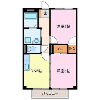 間取図 メゾンプチシャトー出口Ｂ館