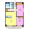 コスモハイツ 2LDKの間取り