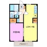 ガーデンパークＢ 1LDKの間取り