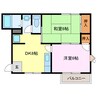 清須ハイム 2DKの間取り