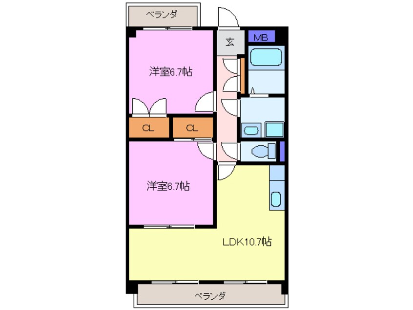 間取図 コンフォール南川