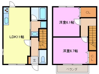 間取図 ＡＰＴ庄内緑地Ⅱ棟