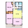 サングリーンハイツ 3DKの間取り