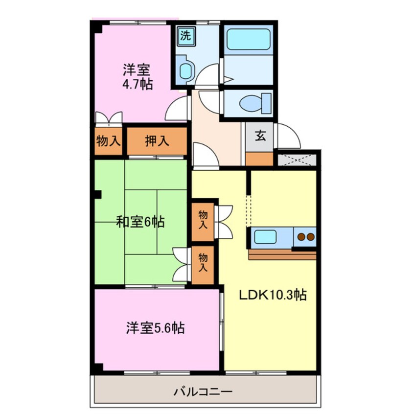 間取図 マロンステージＢ棟