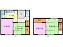 原田様貸家北の間取図