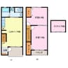 関西本線（東海）/春田駅 徒歩34分 1-2階 築17年 2LDKの間取り
