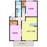 クレセール・エマーユⅡ 2LDKの間取り
