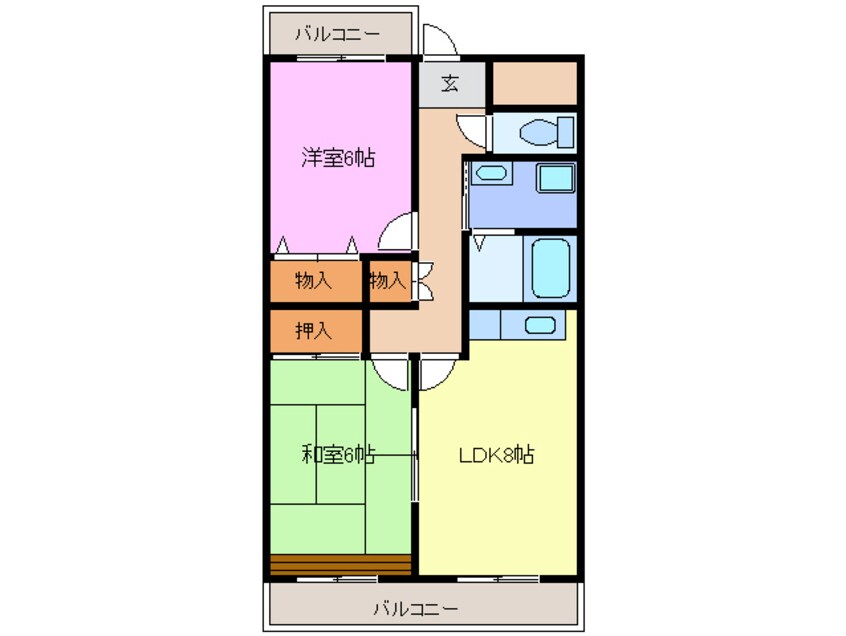 間取図 名鉄名古屋本線/新清洲駅 徒歩4分 2階 築27年