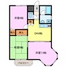 サンリバー 3DKの間取り