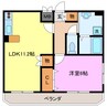 パルテプエンテ 1LDKの間取り
