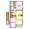 名鉄津島線･尾西線（須ケ口-弥富）/木田駅 徒歩5分 2階 築16年 2LDKの間取り
