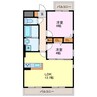 アーリーバード 2LDKの間取り
