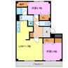 フロイア 2LDKの間取り