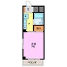 星の宮プラザ 1Kの間取り