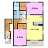 ハルⅢ番館 2LDKの間取り
