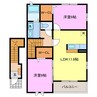 ハルⅢ番館 2LDKの間取り