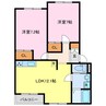 ピアチェーレ 2LDKの間取り