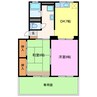 アシェンダ森 2DKの間取り