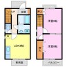 東海道本線/稲沢駅 徒歩5分 1-2階 築29年 2LDKの間取り