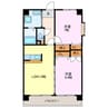 レジデンス新川 2LDKの間取り