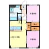 ピュアエクセル 2LDKの間取り