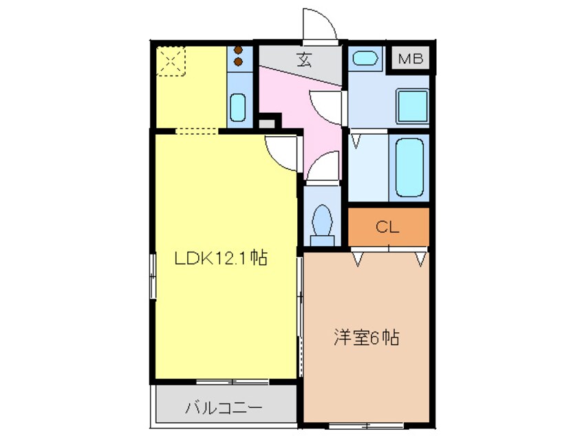 間取図 コーポはざま