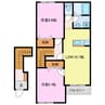 パストラル 2LDKの間取り