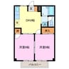 ツインハイツみろくＷ 2DKの間取り