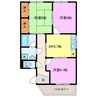 アネックス佐々 3DKの間取り