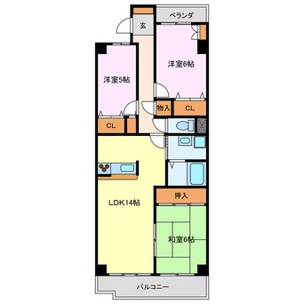 間取図 グランドメゾン小田井Ｄ－4号室