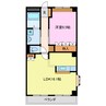 ララパルーザ 1LDKの間取り