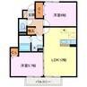 パストラルソレイユ 2LDKの間取り