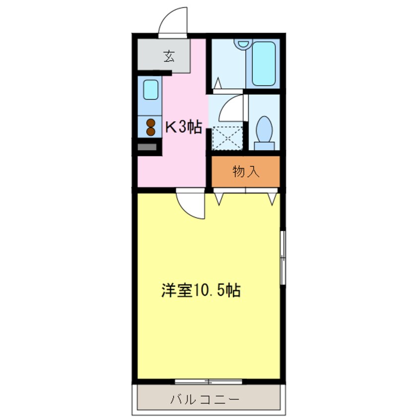 間取図 名鉄名古屋本線/須ケ口駅 徒歩9分 1階 築24年