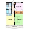 アピエス３ 2DKの間取り