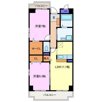 間取図 サンライズ２１