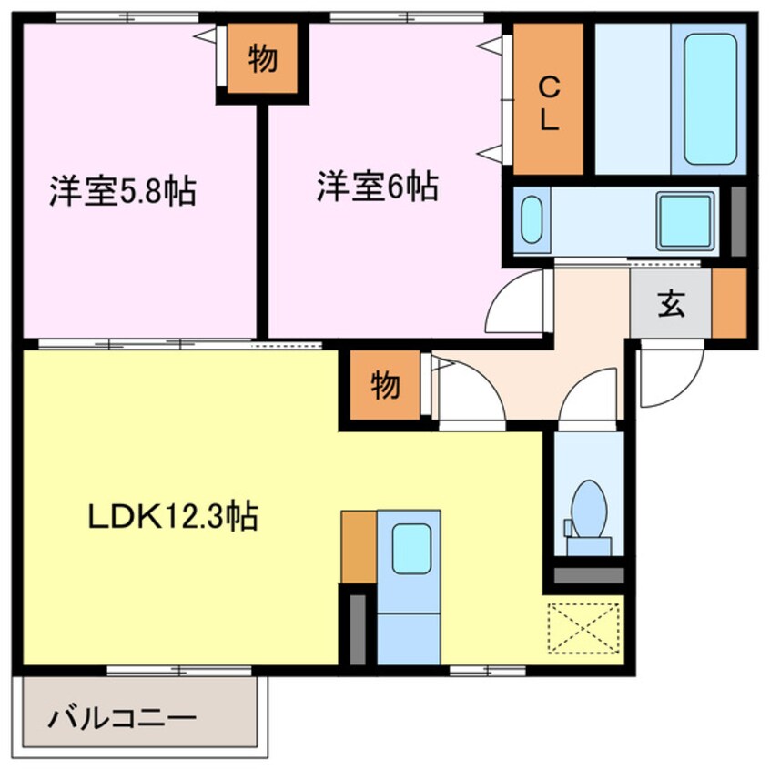 間取図 ピナスガーデンＣ・Ｄ