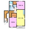 グランデドリーム 2LDKの間取り