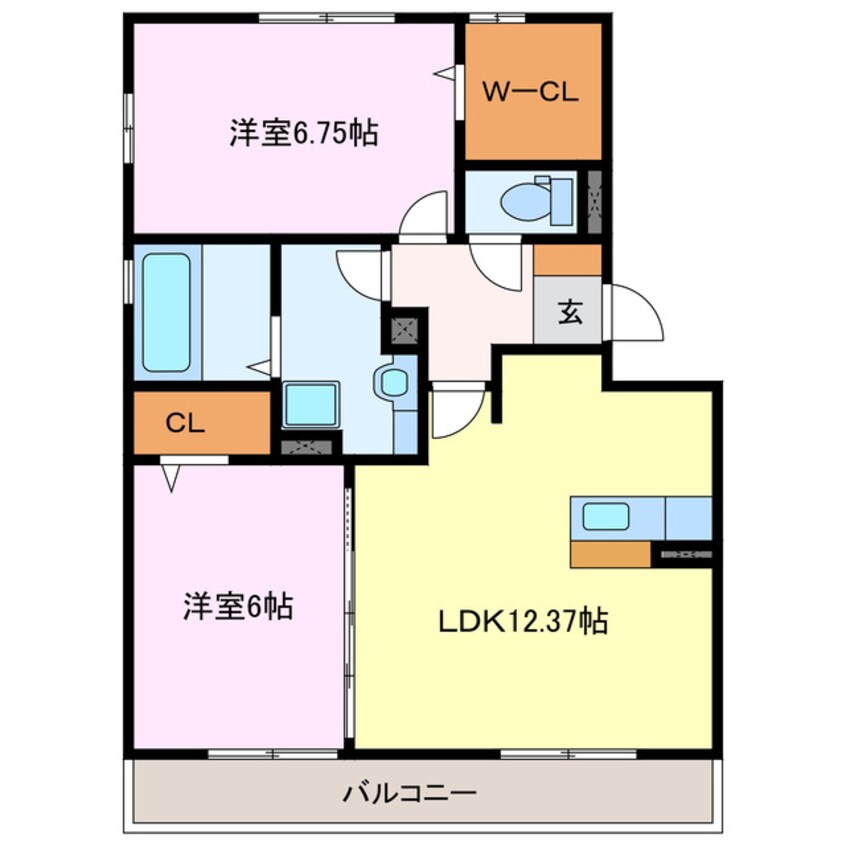 間取図 プール　ボヌール
