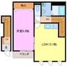 トロワ　アンジェロ 1LDKの間取り