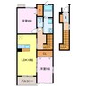 エステート花ノ木 2LDKの間取り