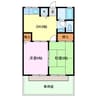 パラシオン 2DKの間取り
