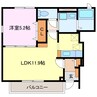 ラフレシール 1LDKの間取り