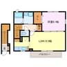 ラフレシール 1LDKの間取り