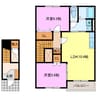 アルカサル華 2LDKの間取り