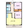 クレアール古城 2LDKの間取り